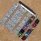 9500+ Flatback Round Rhinestones - 12-Colors and Clear Crystal